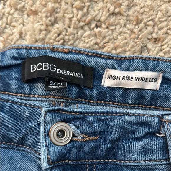 BCBGeneration Wide Leg Jeans in Denim Blue - Picture 2 of 4